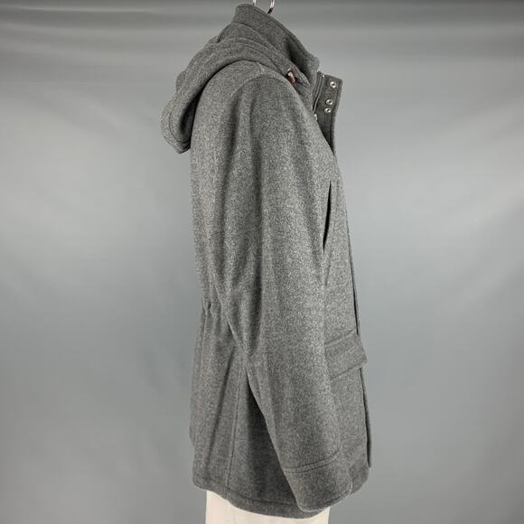 BRUNELLO CUCINELLI Size 46 Grey Cashmere Zip Snaps Jacket - Picture 3 of 12